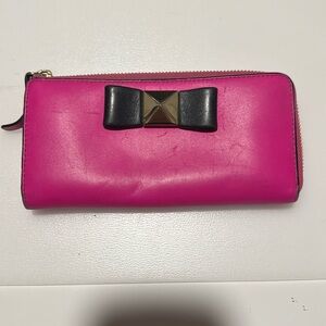 Hot Pink Kate Spade Wallet w/ Bow!